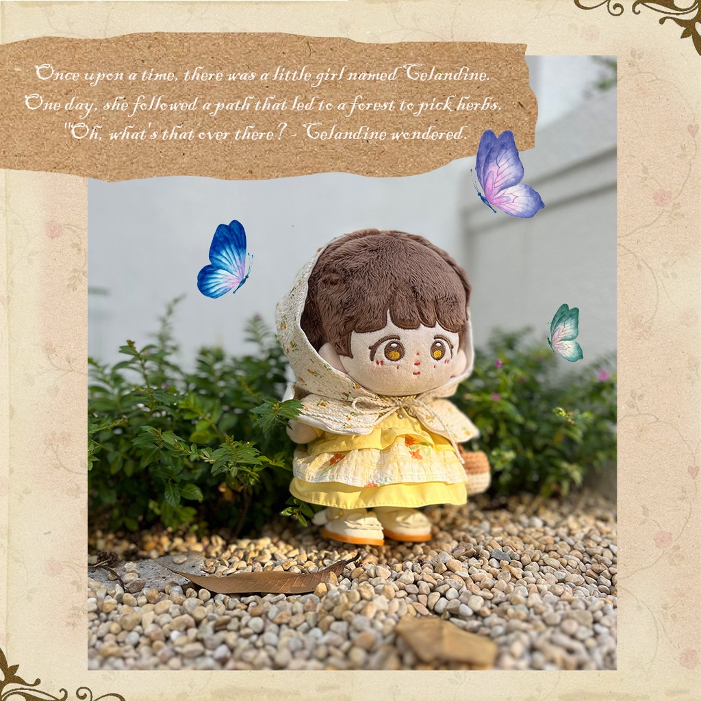 Outfit  Doll 15cm 20cm - Set "Celandine" - BST 🍃𝓯𝓪𝓲𝓻𝔂 𝓯𝓸𝓻𝓮𝓼𝓽 🍃