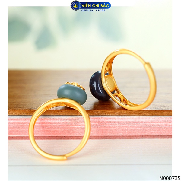 Nhẫn khổng tước xanh chất liệu bạc Thái 925 thời trang phụ kiện trang sức nữ Viễn Chí Bảo N000735-X