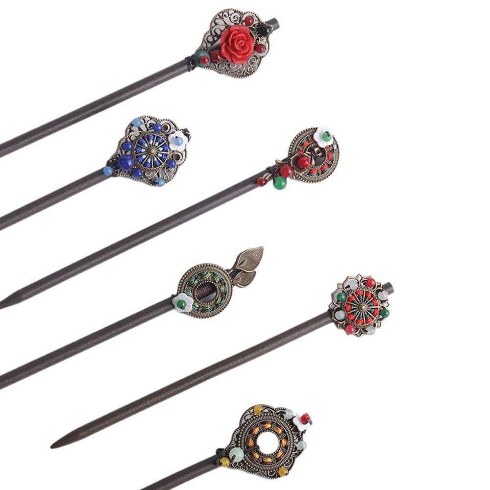 Trâm Cài Tóc Bằng Gỗ Phối Tua Rua Phong Cách Trung Hoa Thời Trang Cho Nữ