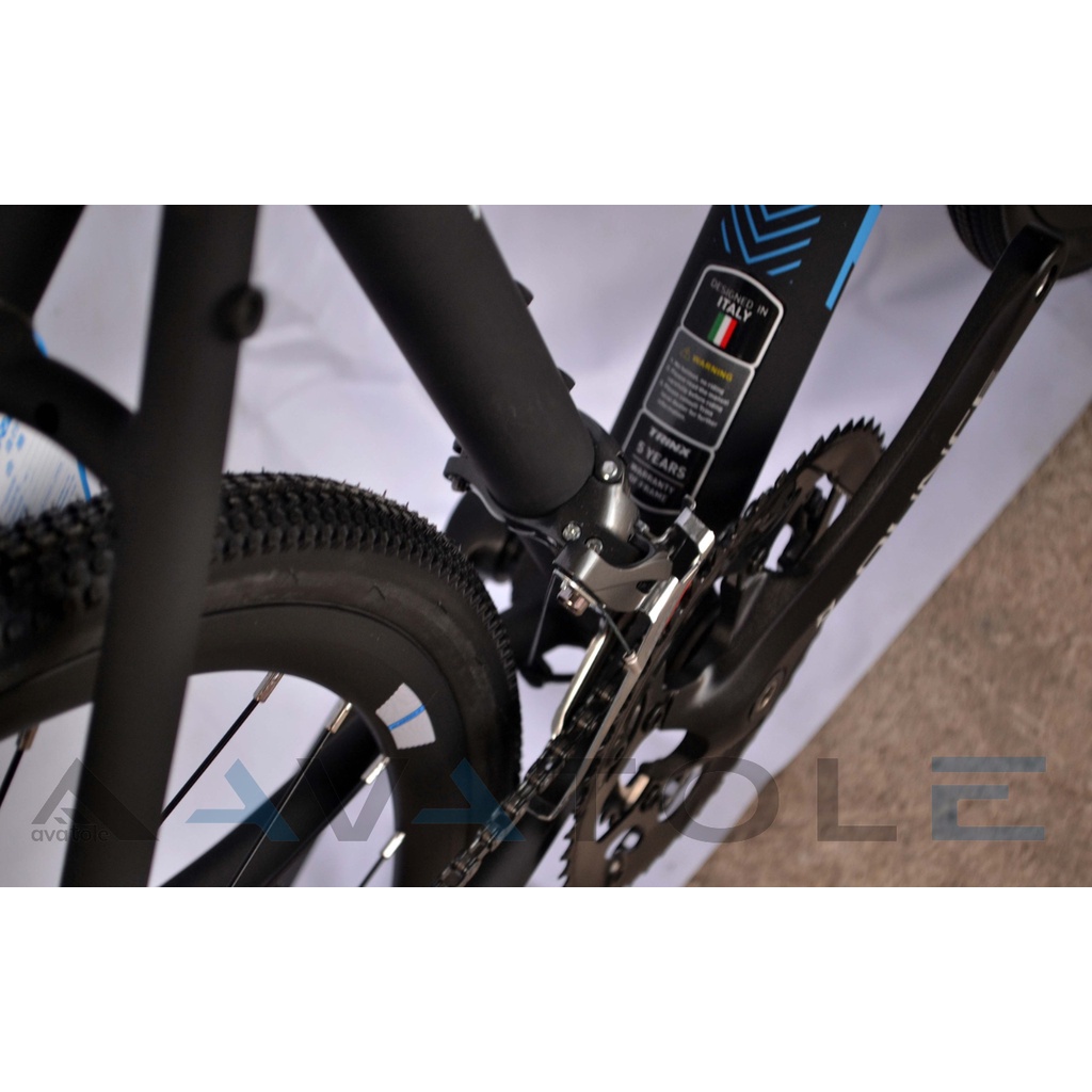 Xe đạp đua TrinX Climber 1.1, khung sườn hợp kim nhôm, bộ chuyến số Shimano Claris 16s, Màu đỏ đen