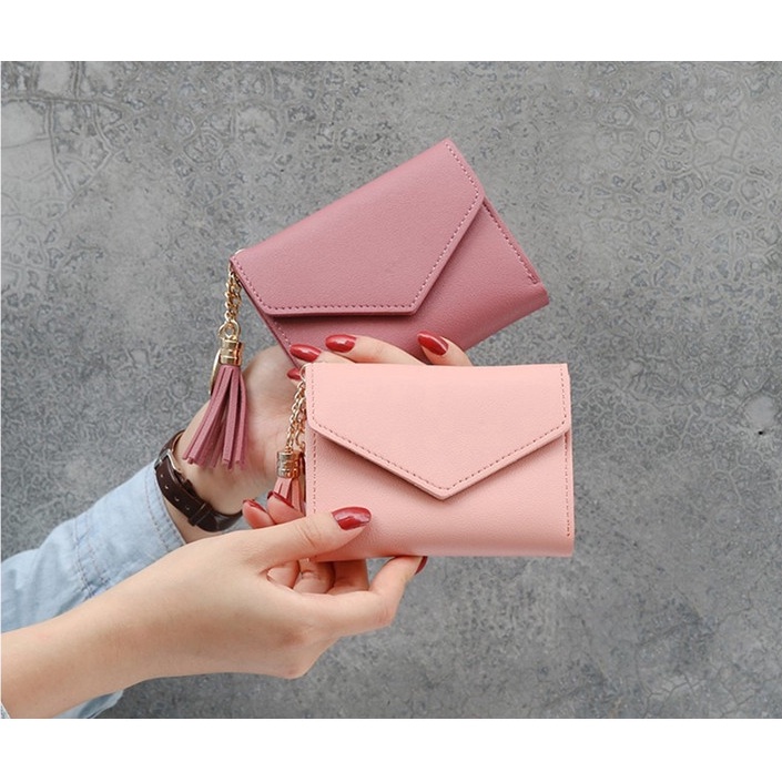 Ví nữ ngắn mini cute cầm tay nhiều ngăn giá rẻ nhỏ gọn bỏ túi dễ thương Trang Trang Storeee VD10