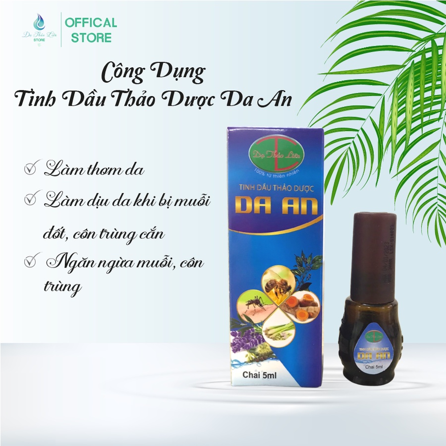 Tinh Dầu Thảo Dược Da An 5ml Dạ Thảo Liên 100% Thảo Dược Thiên Nhiên