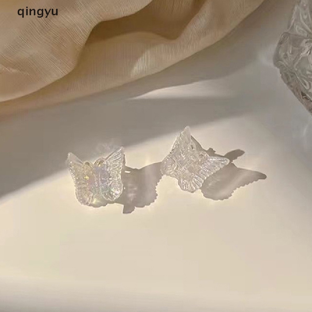 Set 10 Kẹp Tóc Hình Bướm Mini Bằng Resin Trong Suốt Thời Trang Cho Bé Gái