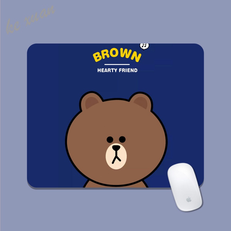 Tấm Lót Chuột Và Bàn Phím Máy Tính In Hình Gấu Nâu Dễ Thương