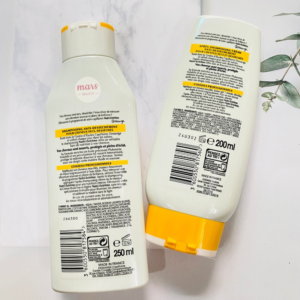 Dầu Gội Xả Dessange Kiềm Dầu, Giảm Hư Tổn 250ml