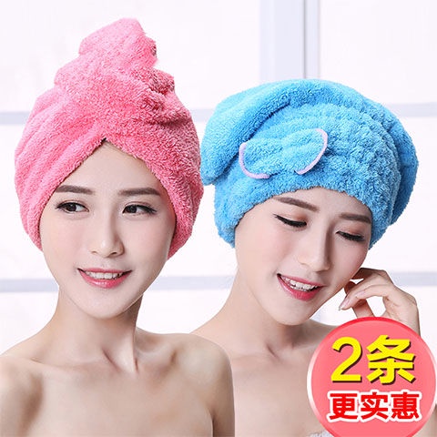 Mũ Trùm Đầu Sấy Khô Tóc Siêu Thấm Hút Nhanh Khô Kiểu Dáng Dễ Thương Cho Nữ