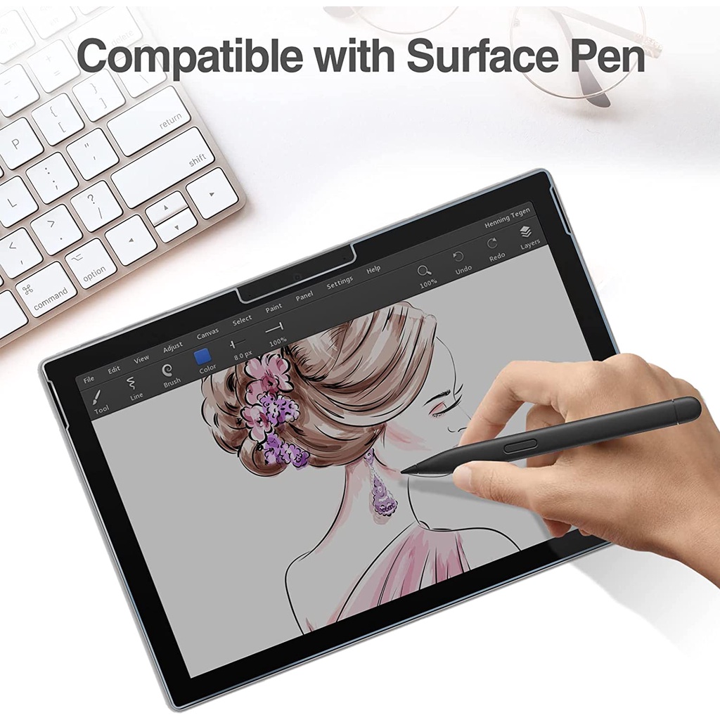 Phim lọc quyền riêng tư Màng Lọc Bảo Vệ Màn Hình Chống Nhìn Trộm Cho 12.3 Inch Surface Pro 7 Plus Pro 7 Pro 6 Pro 5 Pro 4 Pro 3 Go 1 2 3