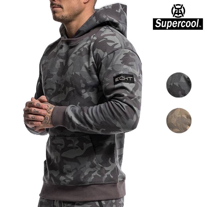 #SupercooL# Áo Nỉ Sweater Hoodie Ngụy Trang Thể Thao Nam Áo Phông Rộng Dày Có Nón Tay Dài Áo Thun Big Size Vải Thoáng Côtton Cao Cấp Nhanh Khô Thấm Hút Mồ Hôi Tốt Túi Hộp Phong Cách âu Mỹ Thương Hiệu Chạy Bộ Thể Dục Bóng Rổ Thời Trang