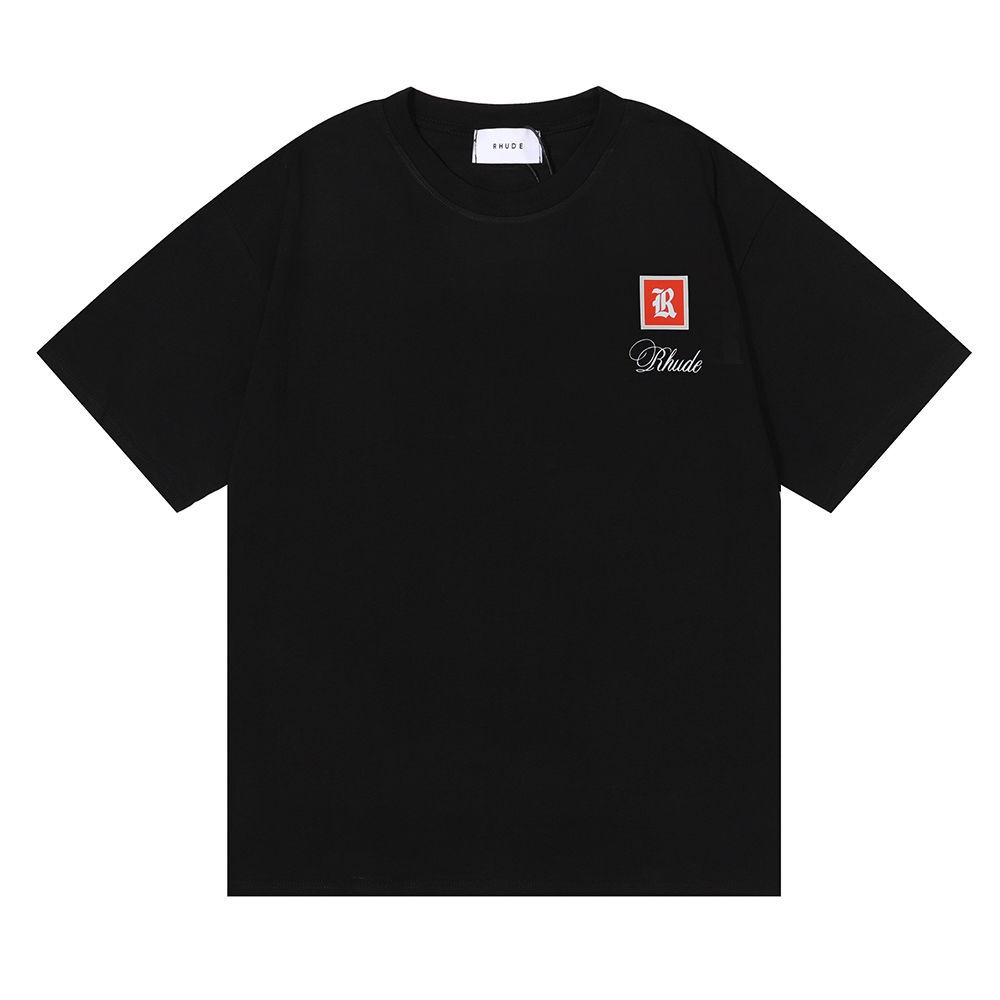 Áo Thun cotton Ngắn Tay In Hình RHUDE Moroccan Marlboro Cá Tính Cho Nam Và Nữ