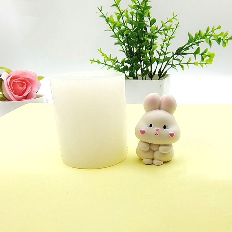 Khuôn Silicon Làm Đồ Trang Trí DIY Hình Thỏ Dễ Thương