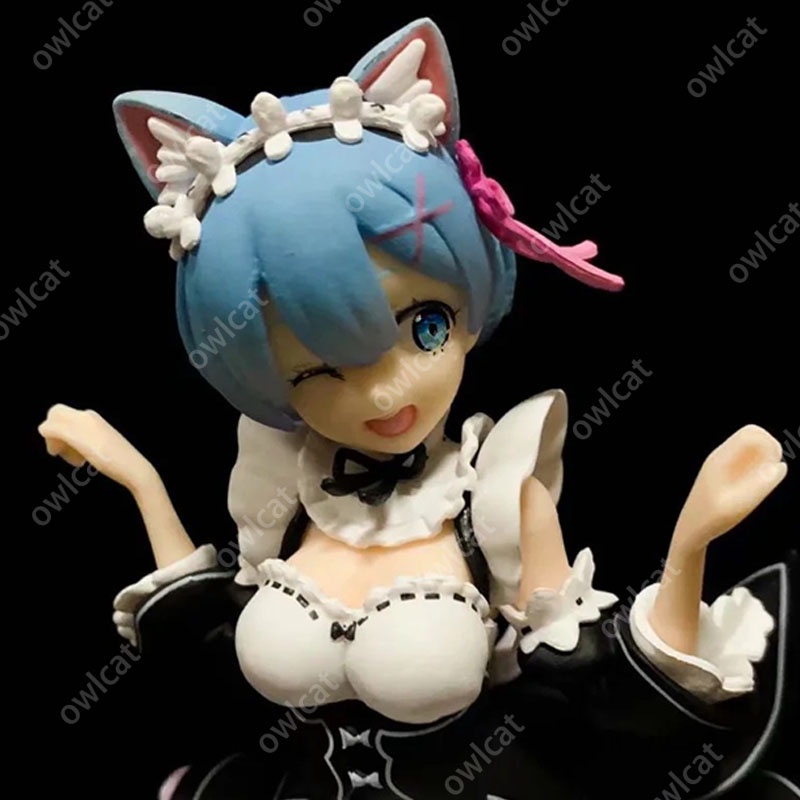 Mô Hình Nhân Vật Re: Zero Rem  23cm 1/8 Size Cat Ear Maid Reset Life Different World from Zero Anime Figure Packed in Box Model