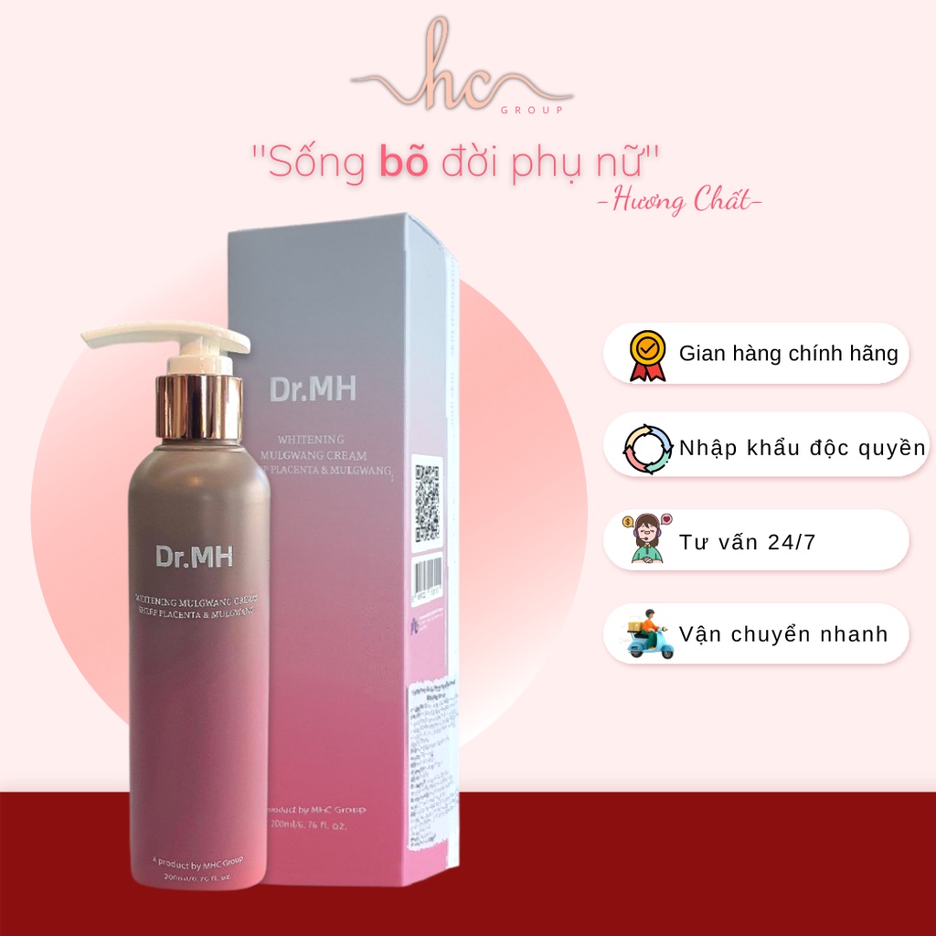 Sữa Tắm Trắng Da Toàn Thân Dr.mh Placenta & Mulgwang Whitening Body - 200ml- Hàng Chính Hãng