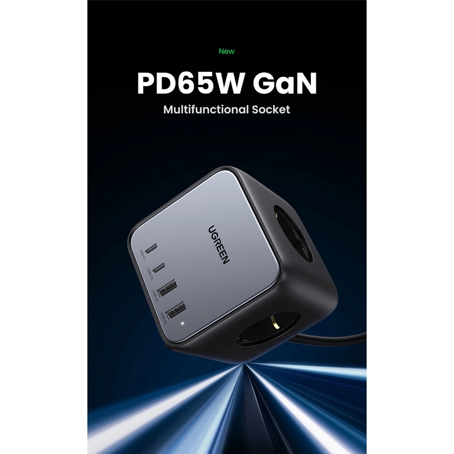 Trạm sạc UGREEN 65W CD268 USB C DigiNest Cube |GaN II | 7 in 1|MacBook Pro iPhone 14 13 Pro Max iPhone 14|BH 18 tháng