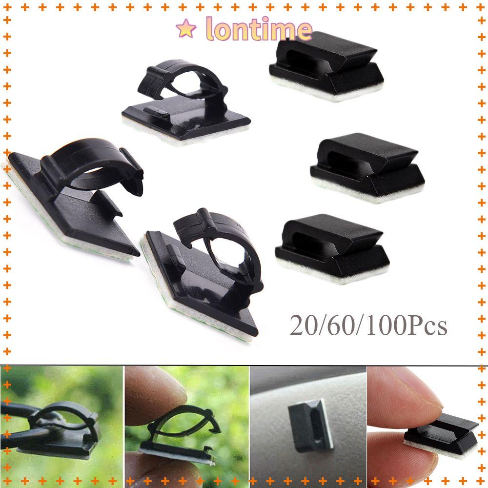Set 20 / 60 / 100 Kẹp Nhựa Dán Tường Cố Định Dây Cáp