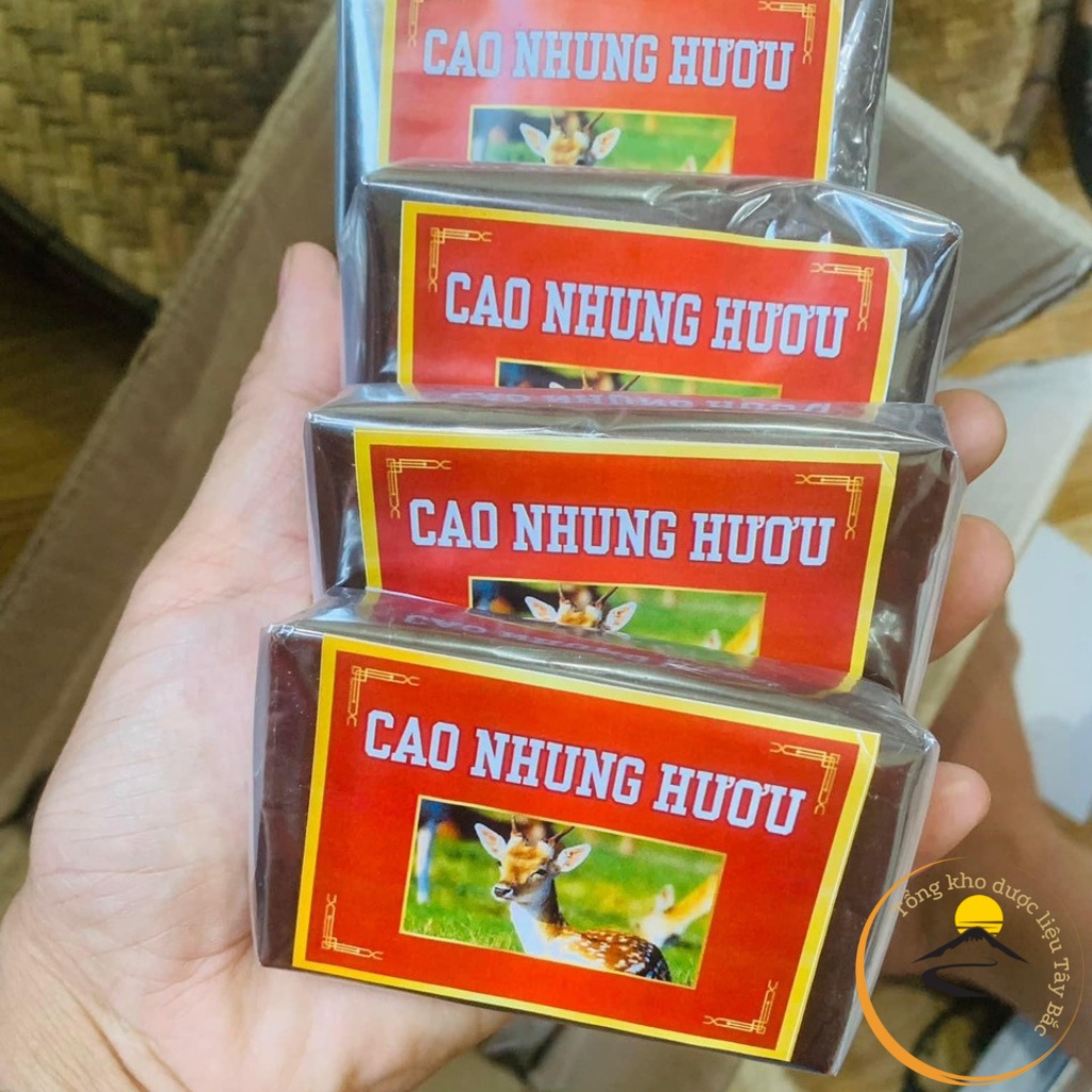 Cao Nhung Hươu nguyên chất (thượng hạng) được nấu từ nhung hươu tươi, thảo dược quý nhân sâm, đương quy, tam thất, kỷ tử