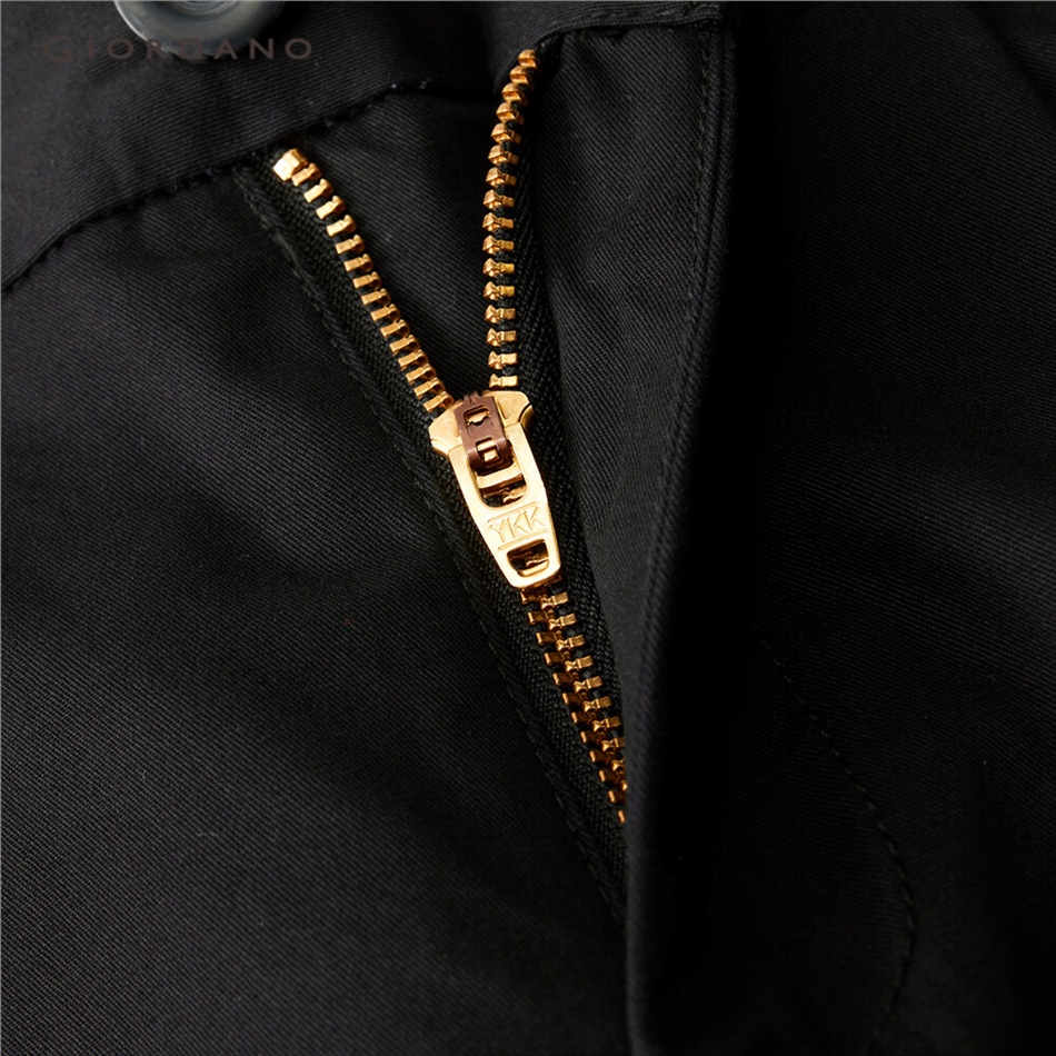 Quần GIORDANO 13423221 cotton nhẹ lưng cao vừa màu trơn dành cho nữ