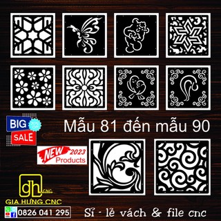 Vách Ngăn Hoa Văn Treo - Mẫu 81 đến 90 (kt 29x29) kèm phụ kiện