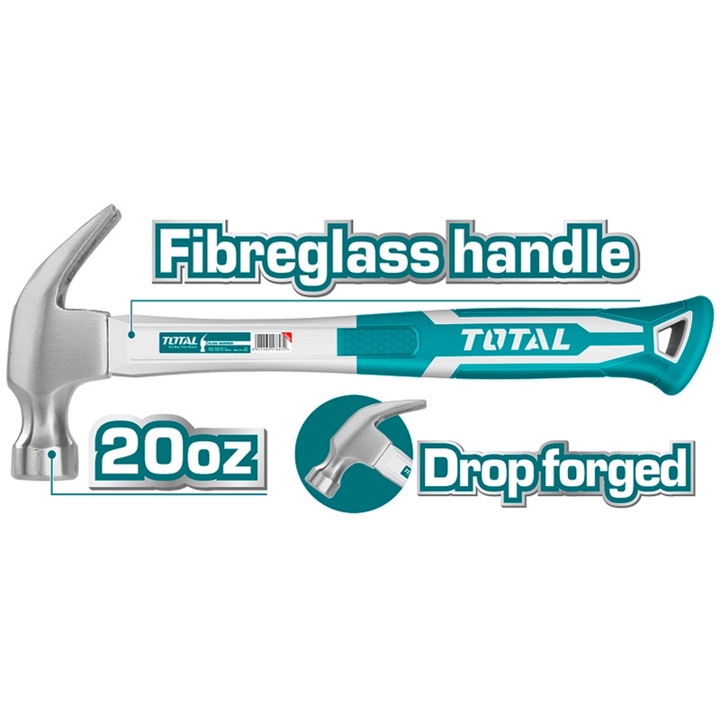 ĐỒ NGHỀ TOTAL Búa nhổ đinh 220g—>560g THTS7308 / THTS7316 / THT73206