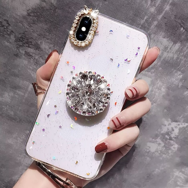 Ốp Điện Thoại silicone Mềm Trong Suốt Họa Tiết Cẩm Thạch Có Vòng Nhẫn Cho iphone 14 13 12 11 Pro Max