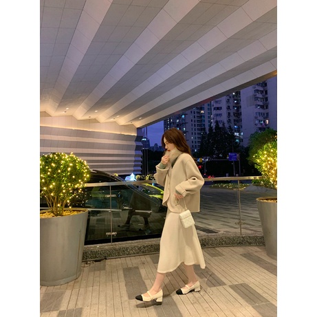 Giày búp bê gót vuông 5cm quai ngang cho nữ thời trang mùa xuân 2023