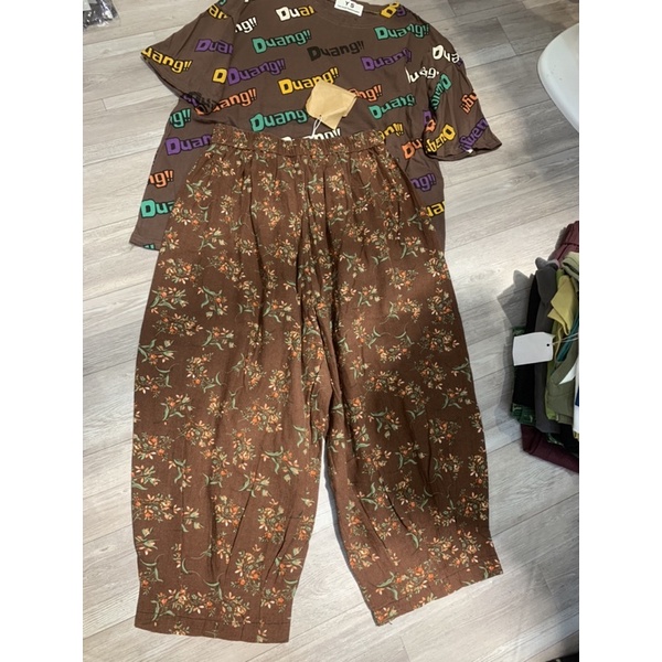 Quần linen hoạ tiết vintage