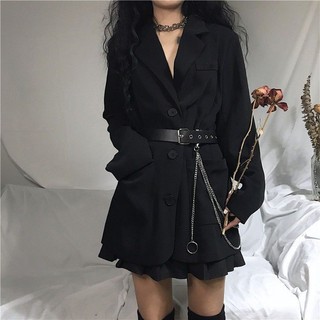 Áo Blazer Đen kèm đai – Hàng order