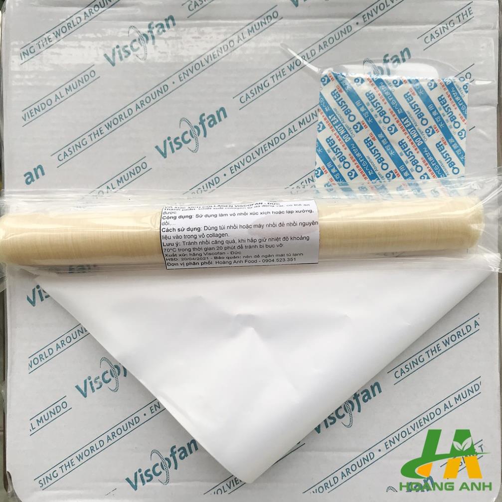 1 Cuộn vỏ xúc xích lạp xưởng collagen Viscofan Đức ( Ảnh Thật )