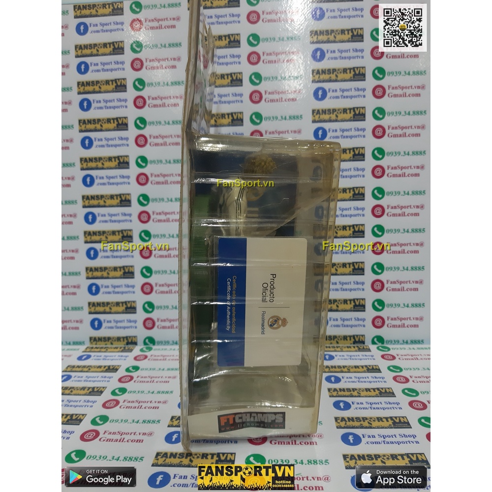 Tượng cầu thủ bóng đá David Beckham 23 Real Madrid 2006 2007 home white FT Champs figure