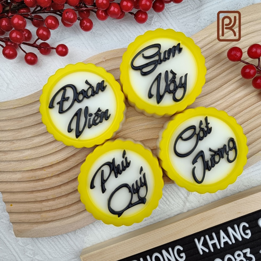 Khuôn nhựa PP Phong Khang làm rau câu chữ đoàn viên, cát tường, sum vầy, phú quý