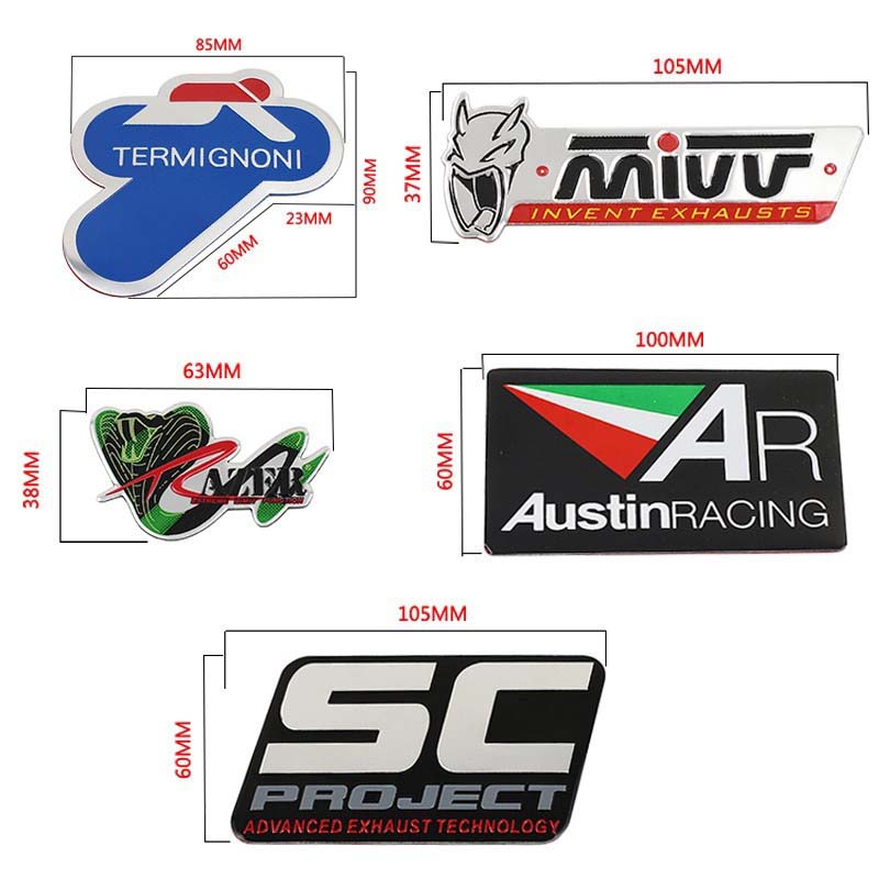 Miếng Dán Trang Trí Xe Mô Tô Yoshimura Akrapovic AR SC Bằng Nhôm Chống Thấm Nước