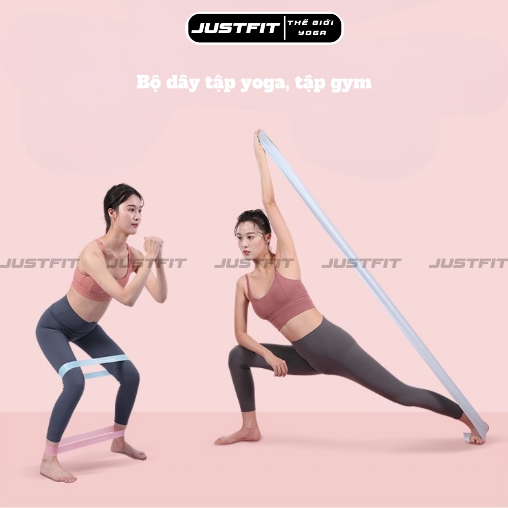 Dây Flexband kháng lực JUSTFIT cao su thun đàn hồi tập Gym Yoga Pilates Thể Lực 1.5M