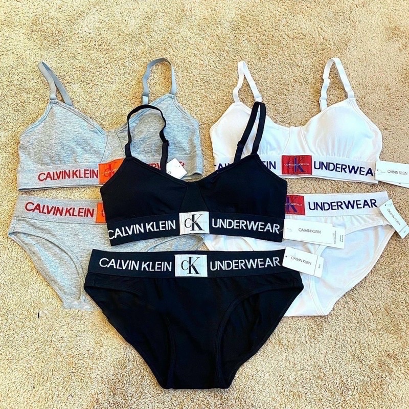 Set bộ calvin klein xuất dư dáng thể cao cotton cao cấp kèm quần chip tam giác tag mac đày đủ