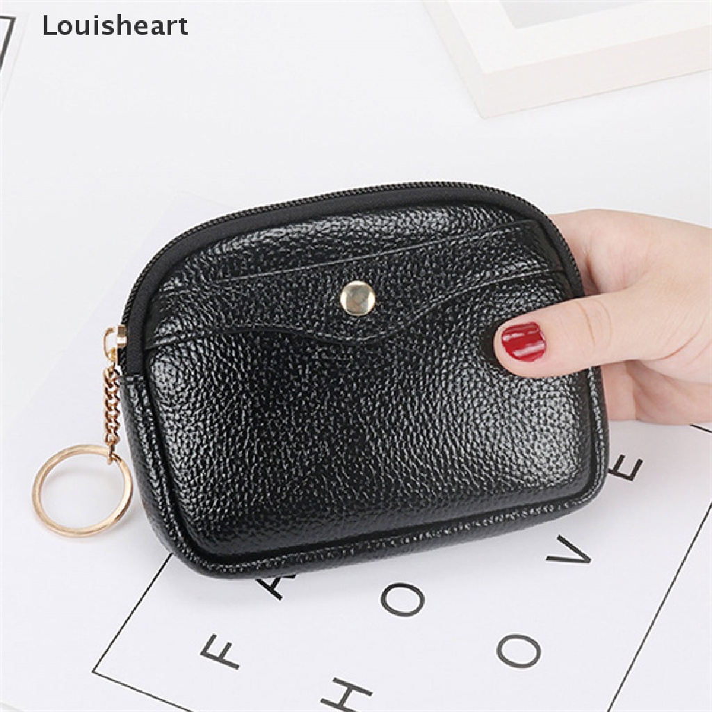 Ví Tiền Da PU Mềm Màu Trơn Khóa Kéo Đơn Giản Dành Cho Nữ