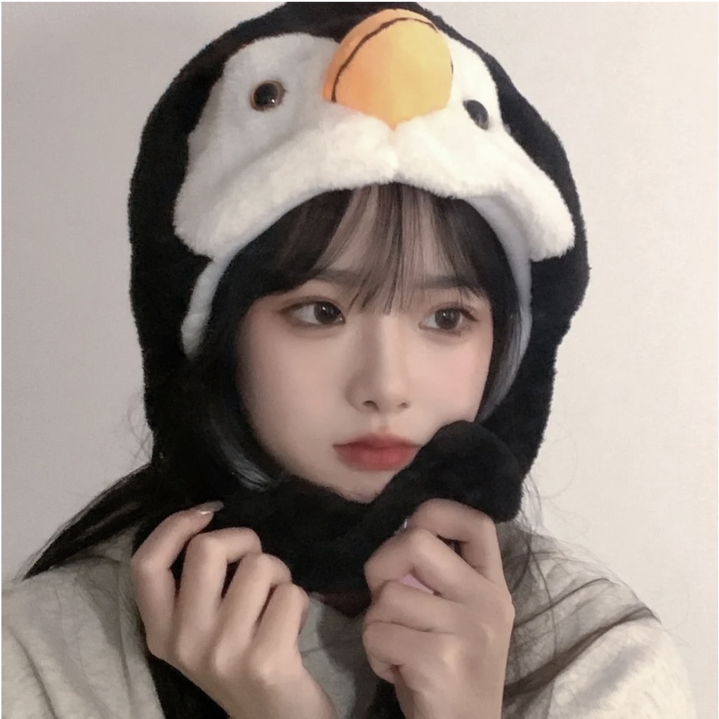 Mũ giữ ấm hình chim cánh cụt hoạt hình