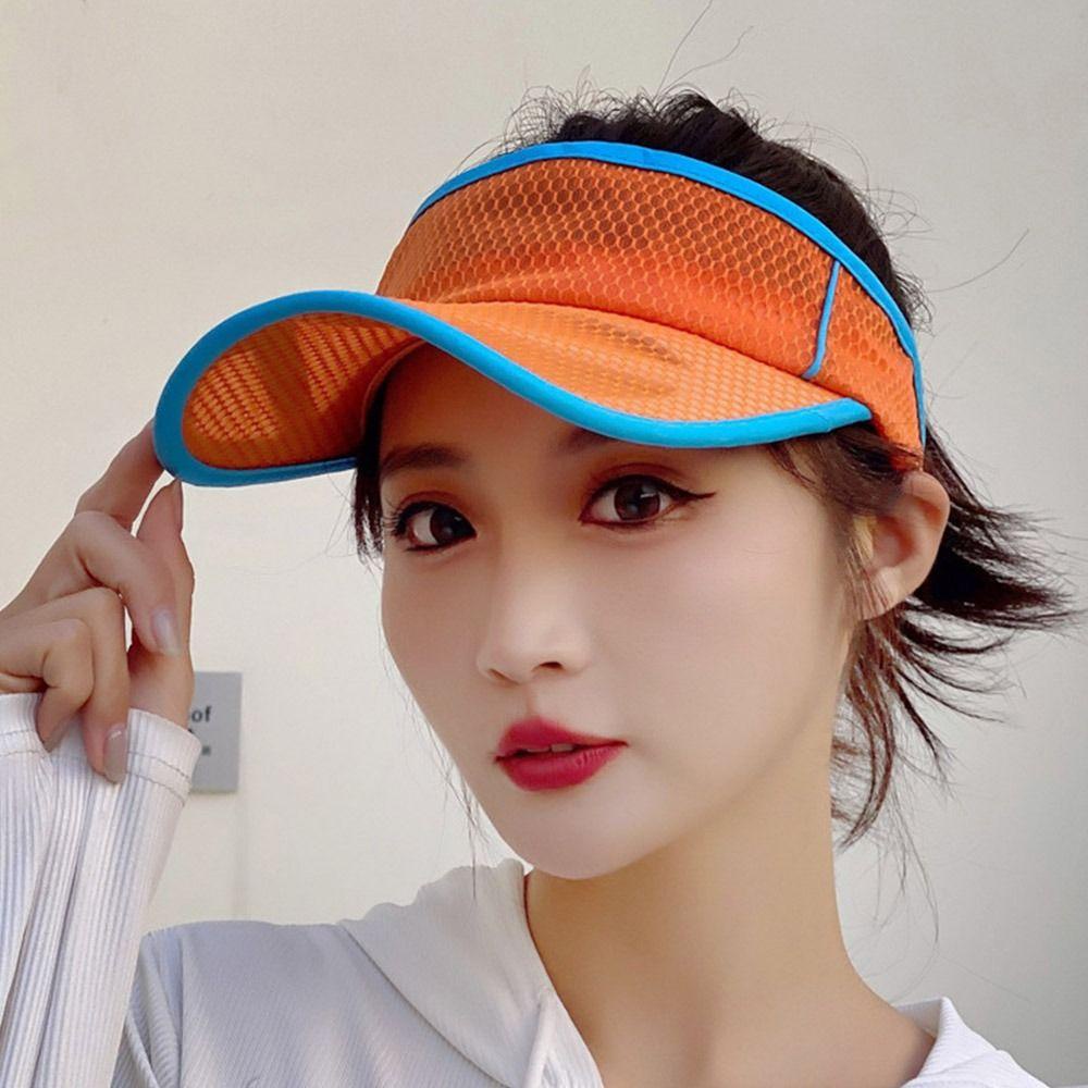 ME Mũ Rộng Vành Hở Chóp Phối Lưới Thoáng Khí Thời Trang Mùa Hè