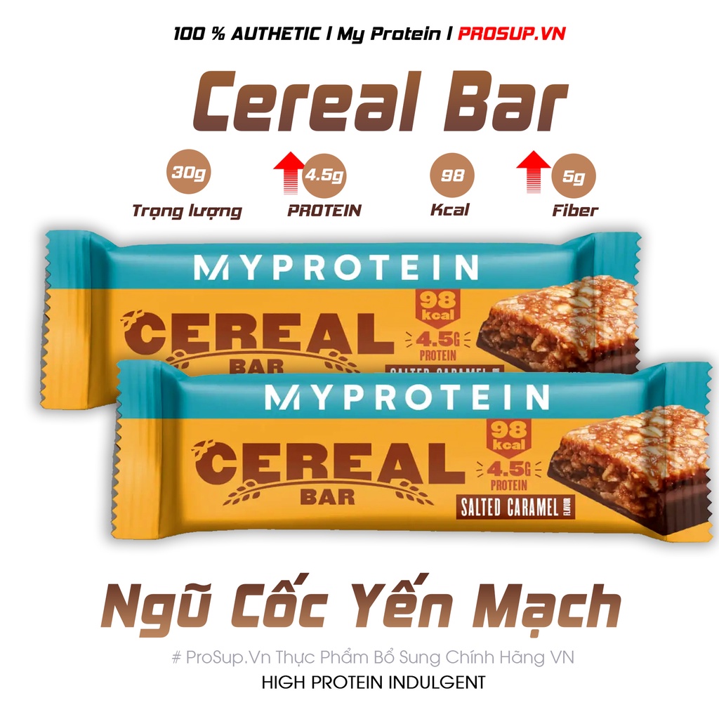 Cereal bar - My Protein (1 Thanh) - Thanh ngủ cốc dinh dưỡng làm từ yến mạch bổ sung dinh dưỡng cao cấp