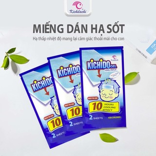 Miếng dán hạ sốt kichido miếng dán hạ nhiệt giảm sốt cho bé hộp 6 miếng - embé mỡ