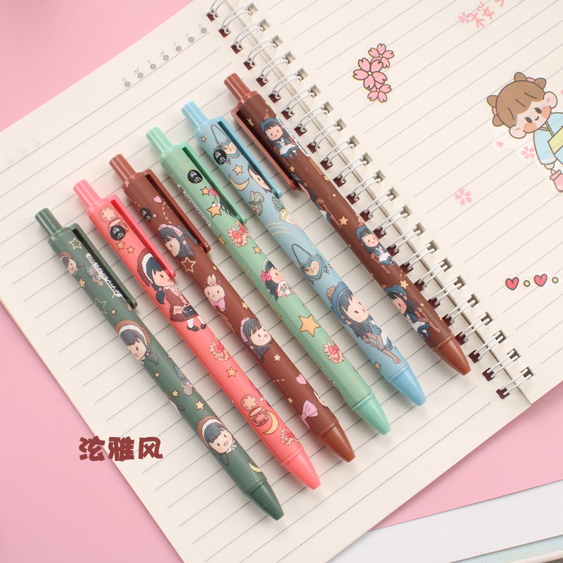 But bi mực gel đen vỏ hình cô bé mùa đông giáng sinh noel dễ thương phong cách Nhật Bản