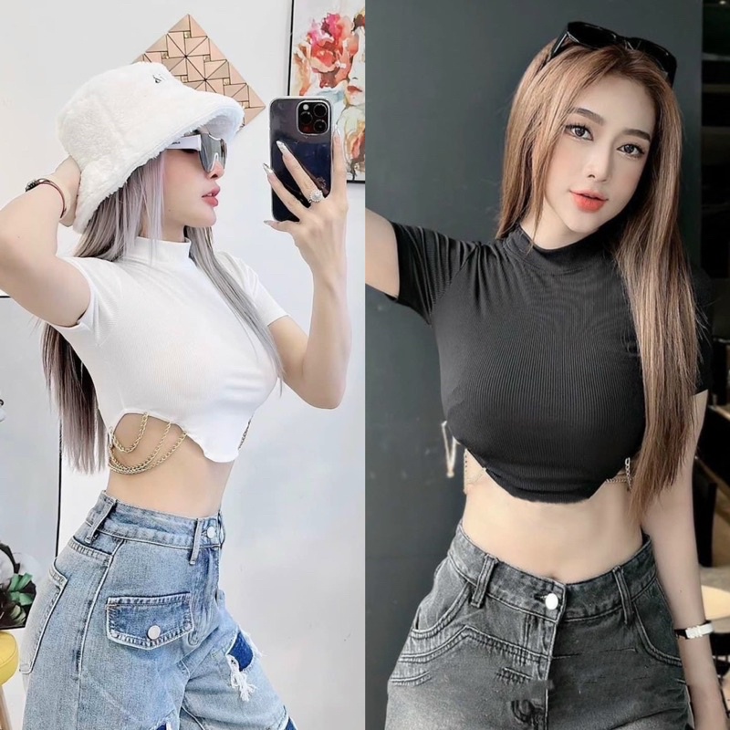 Áo phông tăm ngắn xích sườn