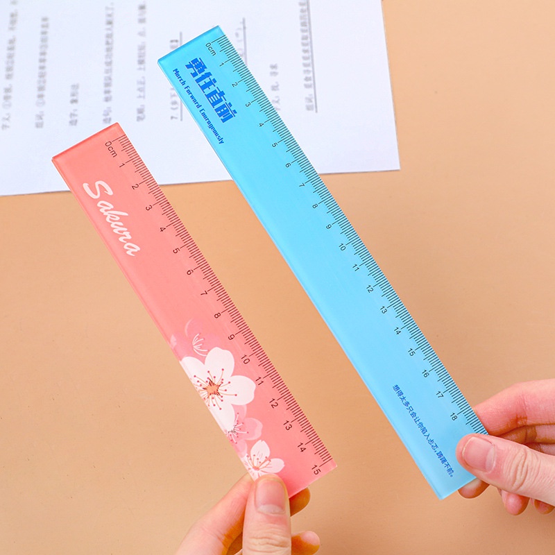 Thước Nhựa Acrylic Trong Suốt 20cm / 15cm Chuyên Dụng Cho Học Sinh