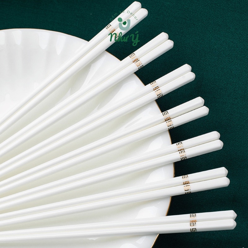 SET 10 đôi đũa gốm, đũa ăn cơm không biến dạng, nấm mốc, không phai màu, dễ làm sạch - Gốm Sứ Như Ý