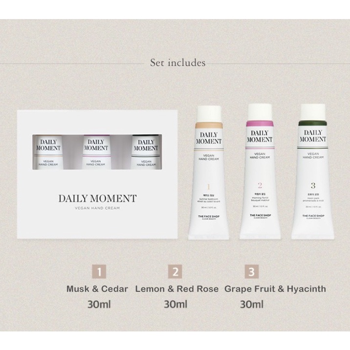 THE FACE SHOP Kem Dưỡng Da Tay vegan 30ml Chất Lượng Cao★Phụ Kiện Chuyên Dụng Cho Xe Hơi★