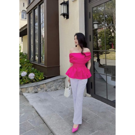 (SẴN) Áo trễ vai chun eo M800