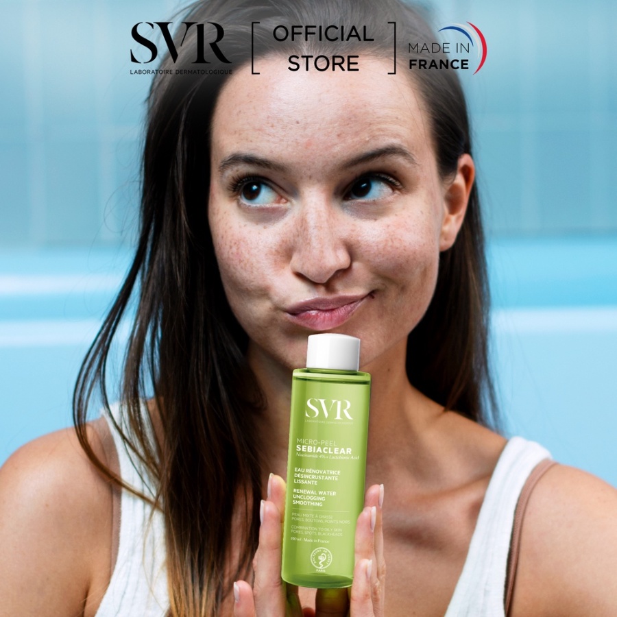 Nước Cân Bằng Da SVR SEBIACLEAR MICROPEEL 150ml Dành Cho Da Dầu Mụn