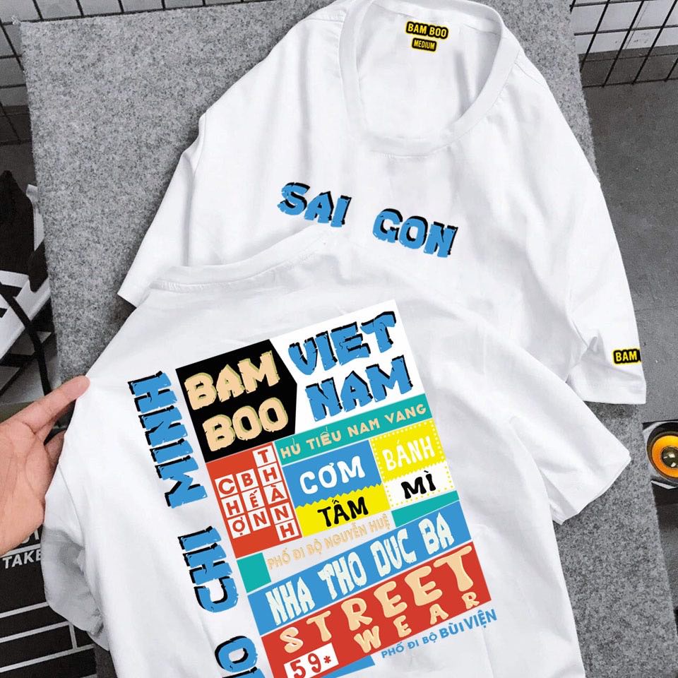 ÁO THUN UNISEX NAM NỮ saigon bambo