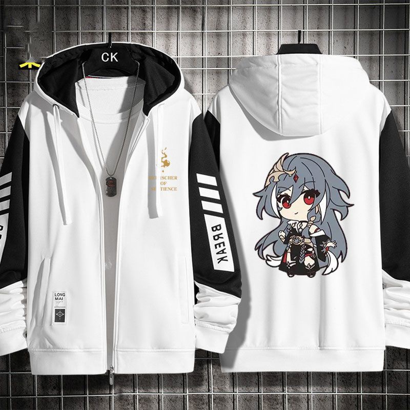 Honkai Impact 3 Gakuen Game Hwa Sense no Ruler Two-Dimensional Cardigan Sweater Boys Spring and Autumn Jacket Tops Tide