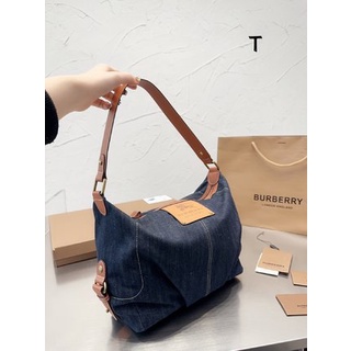 Túi Xách Burberry Chất Liệu Denim Cao Cấp Thời Trang Cho Nữ