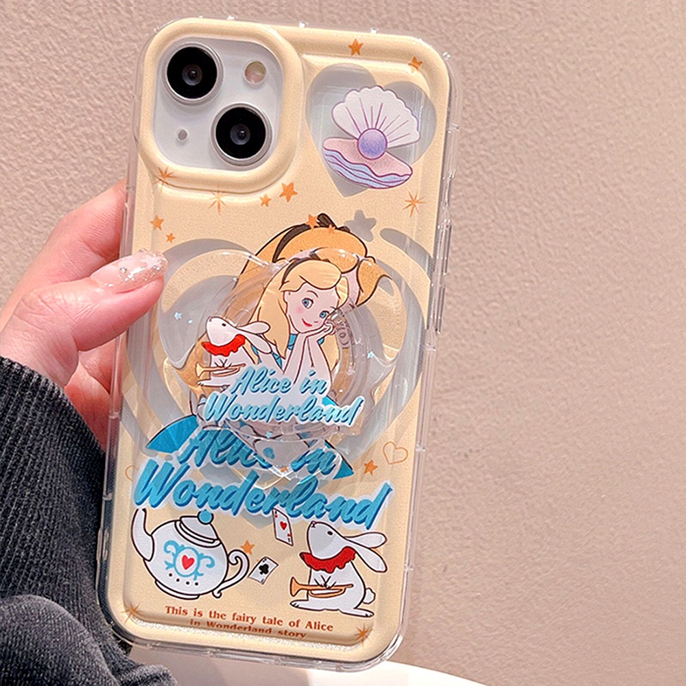 Ốp Điện Thoại TPU Mềm Chống Rơi Chống Trượt Gắn Kèm Giá Đỡ Phong Cách Hoạt Hình Dễ Thương Dành Cho IPhone 11 12 13 14 Pro Max