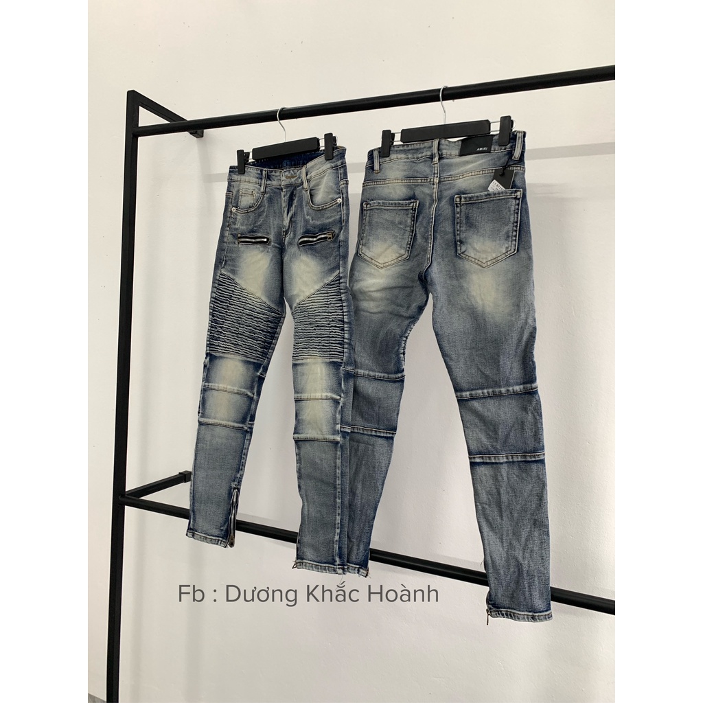 Quần jean nam có zip LT61110 slim fit co dãn