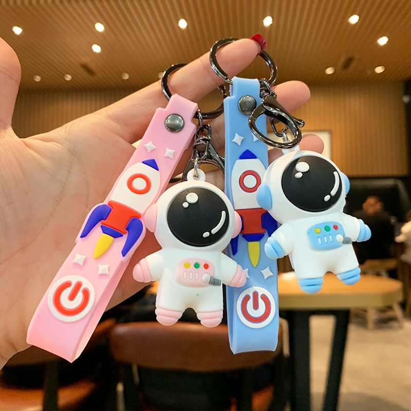 3D Móc Khóa Silicon Cao Cấp Thám Hiểm Du Hành Vũ Trụ Play Phi Hành Gia Móc Chìa Khoá Xe Máy